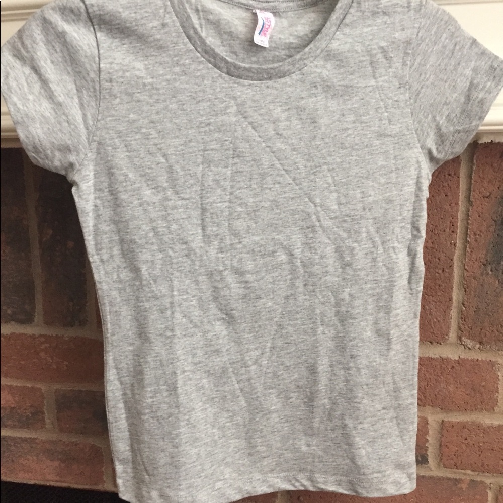 Girls Large Sz 10-12 Gray T Shirt